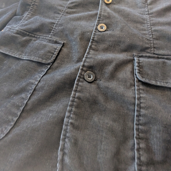 RW&CO Black Sport Tiny Corduroy Coat with Notched Lapel - Picture 6 of 9